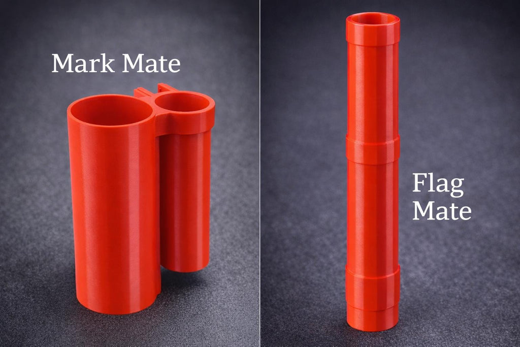 Flag and Mark Mate System – Utility Locator Flag Holder and Paint Can Carrier